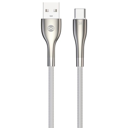 USB kabel Forever Sleek USB/ USB-C, 3 A, 1 m - bílý