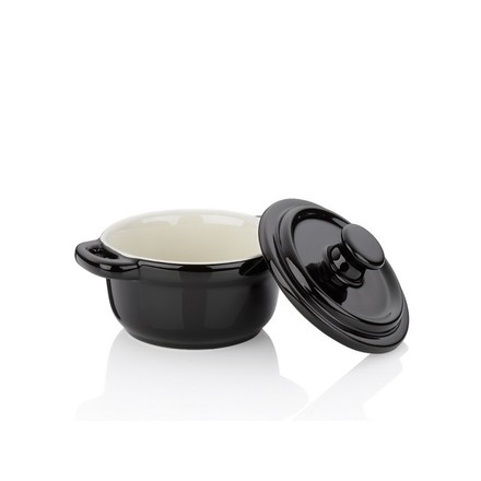 Servírovací a zapékací miska Kela KL-15289 Malin keramická světle šedá s poklicí 9,5cm 14,0cm (3)