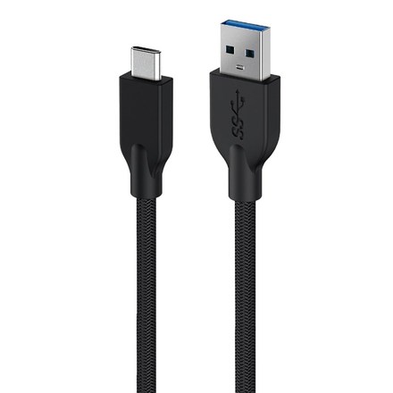 USB kabel Genius USB / USB-C, 3A, QC 3.0, 1m - černý