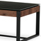 Konferenční stůl Autronic Stůl konferenční, deska slinutá keramika 120x60, černý mramor, nohy černý kov, tmavě hnedá dýha (AHG-285 BK) (3)