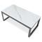 Konferenční stůl Autronic Stůl konferenční, deska slinutá keramika 120x60, bílý mramor, nohy šedý kov (AHG-284 WT) (2)