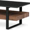Konferenční stůl Autronic Stůl konferenční, deska slinutá keramika 120x60, černý mramor, nohy černý kov, tmavě hnedá dýha (AHG-286 BK) (3)