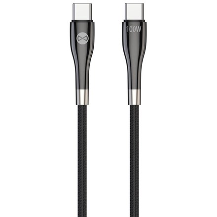 USB kabel Forever Sleek USB-C/ USB-C, 100 W, 1 m - černý