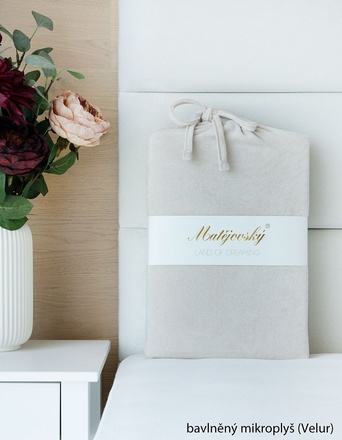 Prostěradlo Matějovský PROSTERADLO natur jersey s elastanem 100x200x40 (3)