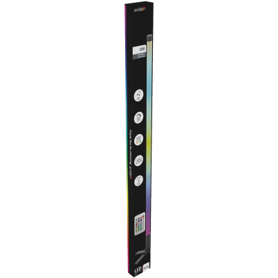 Stojací lampa Avide (9570178) CORNER černá RGB+IC 8W ovladač