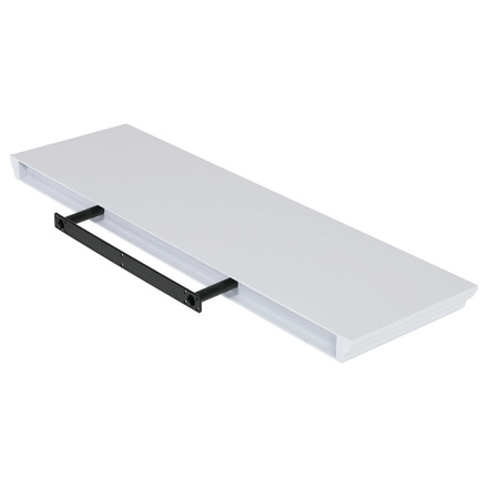 Nástěnné polička Autronic Polička nástěnná 80 cm, MDF, barva bílá, baleno v ochranné fólii (P-025 WT) (2)