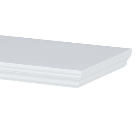 Nástěnné polička Autronic Polička nástěnná 80 cm, MDF, barva bílá, baleno v ochranné fólii (P-025 WT) (3)