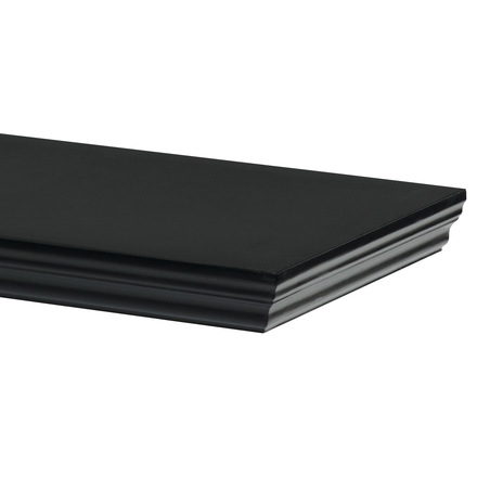 Nástěnné polička Autronic Polička nástěnná 120 cm, MDF, barva černá, baleno v ochranné fólii (P-026 BK) (3)