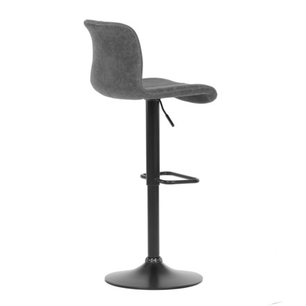 Barová židle Autronic Židle barová, šedá látka v imitaci broušené kůže, černá podnož, výškově stavitelná (AUB-806 GREY3) (9)