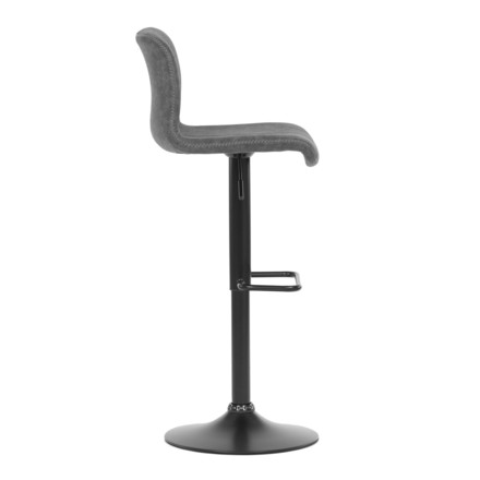 Barová židle Autronic Židle barová, šedá látka v imitaci broušené kůže, černá podnož, výškově stavitelná (AUB-806 GREY3) (10)
