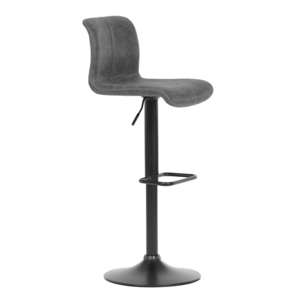Barová židle Autronic Židle barová, šedá látka v imitaci broušené kůže, černá podnož, výškově stavitelná (AUB-806 GREY3) (11)
