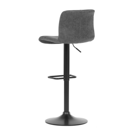 Barová židle Autronic Židle barová, šedá látka v imitaci broušené kůže, černá podnož, výškově stavitelná (AUB-806 GREY3) (6)