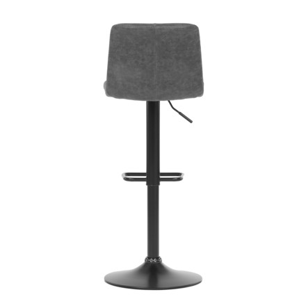 Barová židle Autronic Židle barová, šedá látka v imitaci broušené kůže, černá podnož, výškově stavitelná (AUB-806 GREY3) (7)
