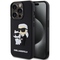 Kryt na mobil Karl Lagerfeld 3D Rubber Karl and Choupette na Apple iPhone 14 Pro - černý (1)