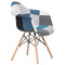 Moderní jídelní židle Aitronic Jídelní židle, potah látka patchwork, dřevěné nohy, masiv přírodní buk (CT-768 PW2) (11)