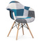 Moderní jídelní židle Aitronic Jídelní židle, potah látka patchwork, dřevěné nohy, masiv přírodní buk (CT-768 PW2) (12)