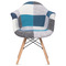 Moderní jídelní židle Aitronic Jídelní židle, potah látka patchwork, dřevěné nohy, masiv přírodní buk (CT-768 PW2) (1)
