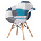 Moderní jídelní židle Aitronic Jídelní židle, potah látka patchwork, dřevěné nohy, masiv přírodní buk (CT-768 PW2) (2)