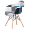 Moderní jídelní židle Aitronic Jídelní židle, potah látka patchwork, dřevěné nohy, masiv přírodní buk (CT-768 PW2) (3)