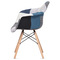 Moderní jídelní židle Aitronic Jídelní židle, potah látka patchwork, dřevěné nohy, masiv přírodní buk (CT-768 PW2) (4)