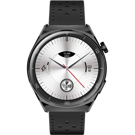 Chytré hodinky Garett V12 Black leathe