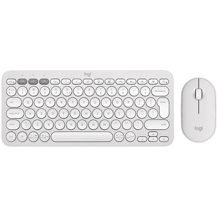 Set klávesnice s myší Logitech Pebble 2 Combo, US INT&apos;L - bílá