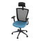Kancelářská židle Autronic Kancelářská židle, černá MESH síťovina, světle modrá látka, houpací mechanismus, plastový kříž, kolečka pro tvrdé podlah (KA-V328 BLUE) (13)