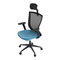 Kancelářská židle Autronic Kancelářská židle, černá MESH síťovina, světle modrá látka, houpací mechanismus, plastový kříž, kolečka pro tvrdé podlah (KA-V328 BLUE) (14)