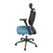 Kancelářská židle Autronic Kancelářská židle, černá MESH síťovina, světle modrá látka, houpací mechanismus, plastový kříž, kolečka pro tvrdé podlah (KA-V328 BLUE) (15)