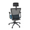 Kancelářská židle Autronic Kancelářská židle, černá MESH síťovina, světle modrá látka, houpací mechanismus, plastový kříž, kolečka pro tvrdé podlah (KA-V328 BLUE) (18)