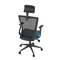 Kancelářská židle Autronic Kancelářská židle, černá MESH síťovina, světle modrá látka, houpací mechanismus, plastový kříž, kolečka pro tvrdé podlah (KA-V328 BLUE) (19)