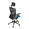 Kancelářská židle Autronic Kancelářská židle, černá MESH síťovina, světle modrá látka, houpací mechanismus, plastový kříž, kolečka pro tvrdé podlah (KA-V328 BLUE) (20)