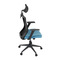 Kancelářská židle Autronic Kancelářská židle, černá MESH síťovina, světle modrá látka, houpací mechanismus, plastový kříž, kolečka pro tvrdé podlah (KA-V328 BLUE) (21)