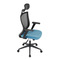 Kancelářská židle Autronic Kancelářská židle, černá MESH síťovina, světle modrá látka, houpací mechanismus, plastový kříž, kolečka pro tvrdé podlah (KA-V328 BLUE) (22)
