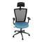 Kancelářská židle Autronic Kancelářská židle, černá MESH síťovina, světle modrá látka, houpací mechanismus, plastový kříž, kolečka pro tvrdé podlah (KA-V328 BLUE) (24)