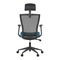 Kancelářská židle Autronic Kancelářská židle, černá MESH síťovina, světle modrá látka, houpací mechanismus, plastový kříž, kolečka pro tvrdé podlah (KA-V328 BLUE) (7)