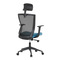 Kancelářská židle Autronic Kancelářská židle, černá MESH síťovina, světle modrá látka, houpací mechanismus, plastový kříž, kolečka pro tvrdé podlah (KA-V328 BLUE) (8)