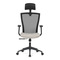 Kancelářská židle Autronic Kancelářská židle, černá MESH síťovina, tmavě béžová látka, houpací mechanismus, plastový kříž, kolečka pro tvrdé podlah (KA-V328 CRM) (1)