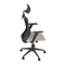 Kancelářská židle Autronic Kancelářská židle, černá MESH síťovina, tmavě béžová látka, houpací mechanismus, plastový kříž, kolečka pro tvrdé podlah (KA-V328 CRM) (21)