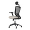 Kancelářská židle Autronic Kancelářská židle, černá MESH síťovina, tmavě béžová látka, houpací mechanismus, plastový kříž, kolečka pro tvrdé podlah (KA-V328 CRM) (3)