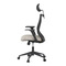 Kancelářská židle Autronic Kancelářská židle, černá MESH síťovina, tmavě béžová látka, houpací mechanismus, plastový kříž, kolečka pro tvrdé podlah (KA-V328 CRM) (4)