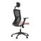 Kancelářská židle Autronic Kancelářská židle, černá MESH síťovina, růžová látka, houpací mechanismus, plastový kříž, kolečka pro tvrdé podlahy (KA-V328 PINK) (9)