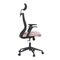 Kancelářská židle Autronic Kancelářská židle, černá MESH síťovina, růžová látka, houpací mechanismus, plastový kříž, kolečka pro tvrdé podlahy (KA-V328 PINK) (10)