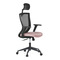 Kancelářská židle Autronic Kancelářská židle, černá MESH síťovina, růžová látka, houpací mechanismus, plastový kříž, kolečka pro tvrdé podlahy (KA-V328 PINK) (11)