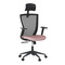 Kancelářská židle Autronic Kancelářská židle, černá MESH síťovina, růžová látka, houpací mechanismus, plastový kříž, kolečka pro tvrdé podlahy (KA-V328 PINK) (12)