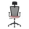 Kancelářská židle Autronic Kancelářská židle, černá MESH síťovina, růžová látka, houpací mechanismus, plastový kříž, kolečka pro tvrdé podlahy (KA-V328 PINK) (1)
