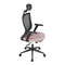 Kancelářská židle Autronic Kancelářská židle, černá MESH síťovina, růžová látka, houpací mechanismus, plastový kříž, kolečka pro tvrdé podlahy (KA-V328 PINK) (22)