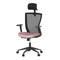 Kancelářská židle Autronic Kancelářská židle, černá MESH síťovina, růžová látka, houpací mechanismus, plastový kříž, kolečka pro tvrdé podlahy (KA-V328 PINK) (2)