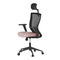 Kancelářská židle Autronic Kancelářská židle, černá MESH síťovina, růžová látka, houpací mechanismus, plastový kříž, kolečka pro tvrdé podlahy (KA-V328 PINK) (3)