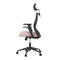Kancelářská židle Autronic Kancelářská židle, černá MESH síťovina, růžová látka, houpací mechanismus, plastový kříž, kolečka pro tvrdé podlahy (KA-V328 PINK) (4)